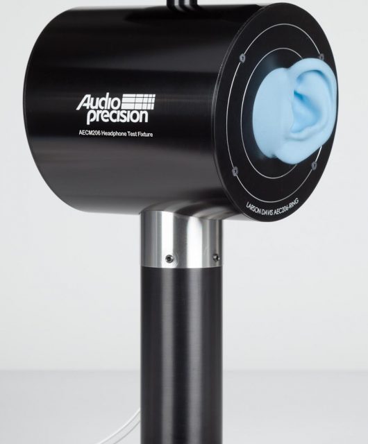 The Audio Precision AECM206 test rig is another measurement option that looks quite a bit like the EARS, albeit a much more expensive one at ±$11,000. (From ac.com)