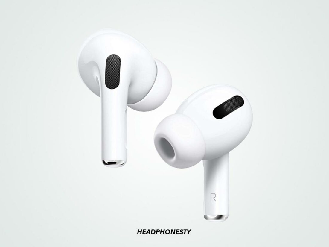 Close look at the Apple AirPods. (From: Amazon)